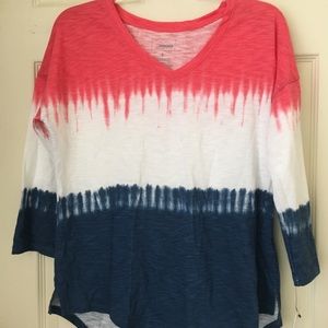 Sonoma Red White Blue Patriotic top NEW Small